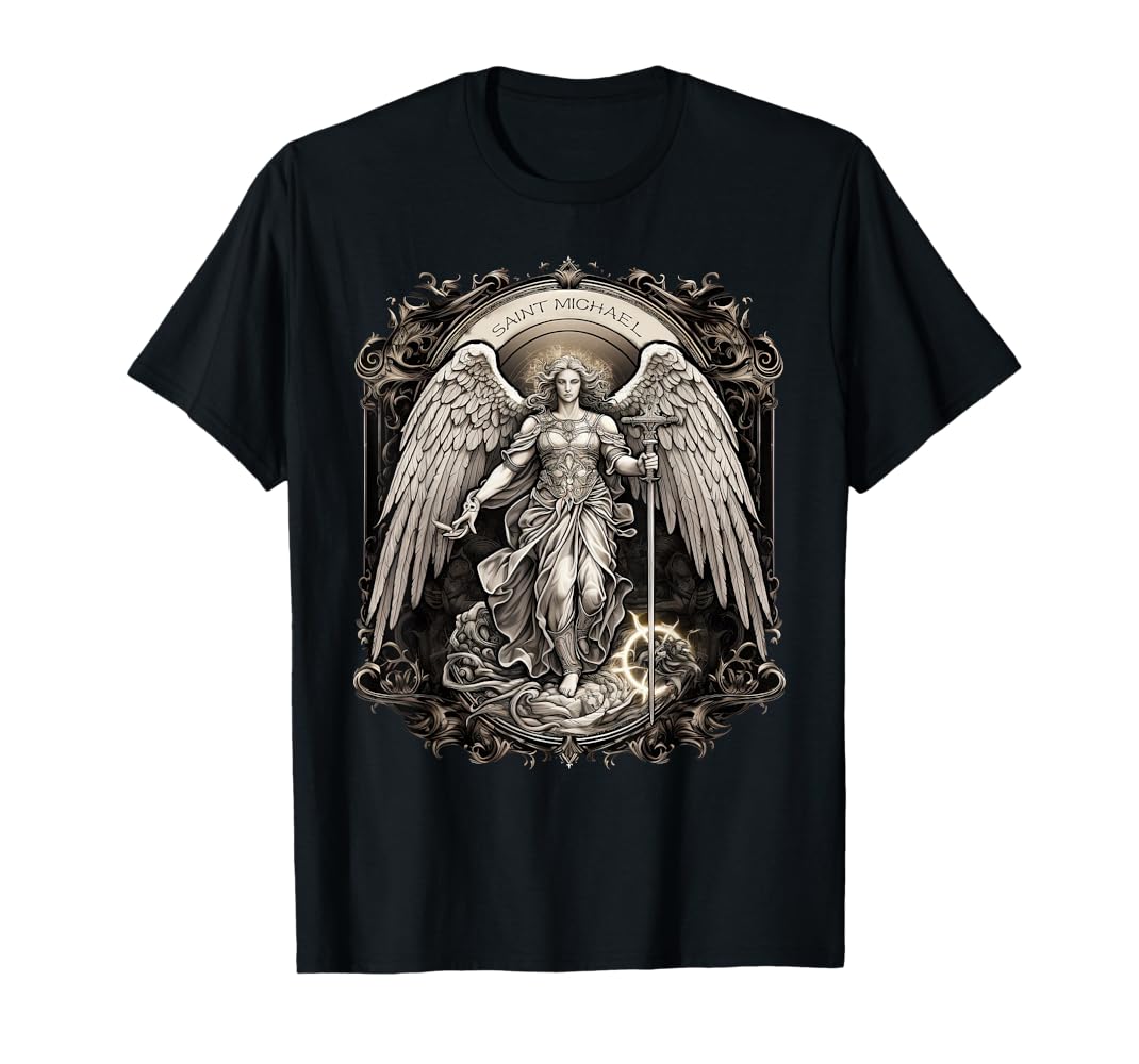 saint michael キリスト Tシャツ Amazon.com: St Michael The Archangel Catholic Saint